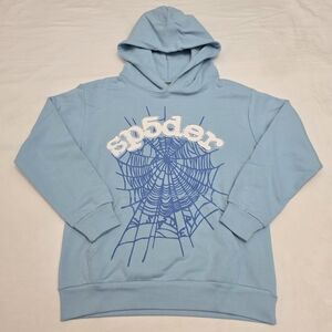 Spyder Sky Blue Graphic Hoodie for Men